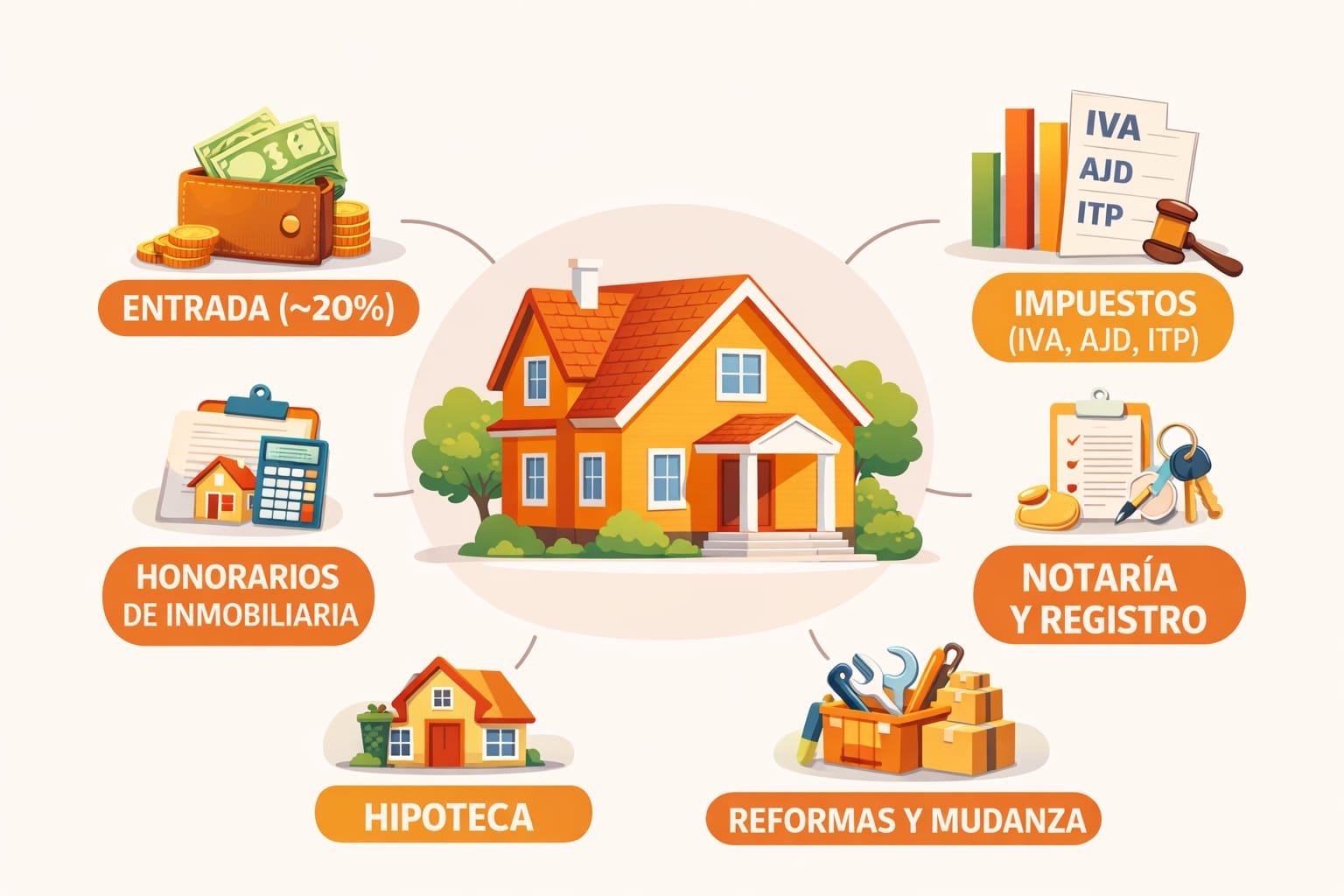 El coste total de una vivienda en España: entrada, impuestos y gastos que nadie te explica